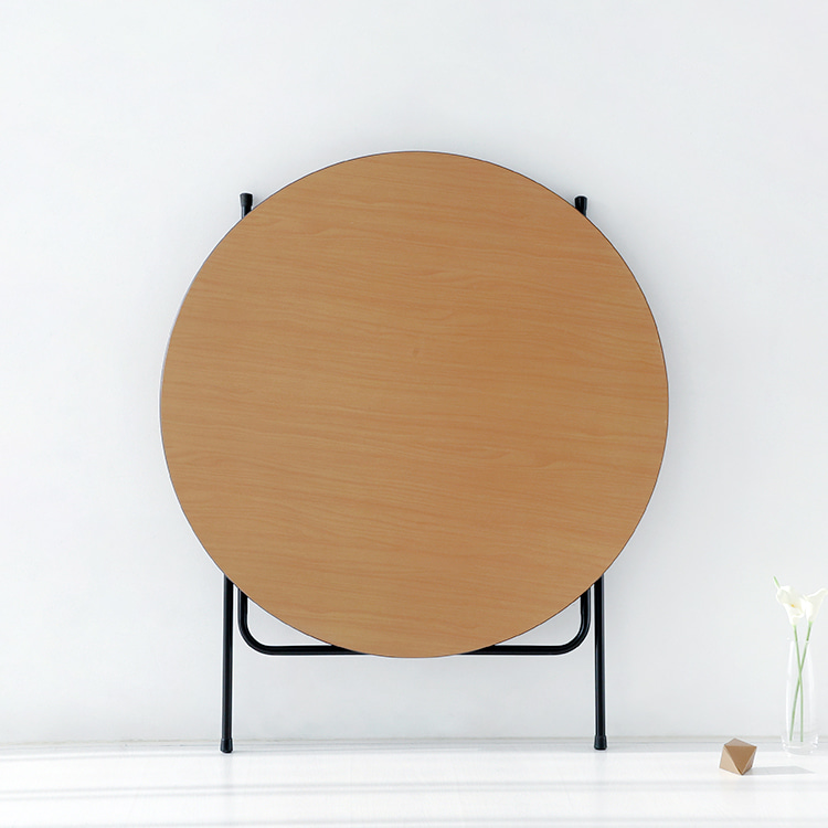 HOMATO 접이식테이블 라운드 D100 래치드블랙 8139.9194