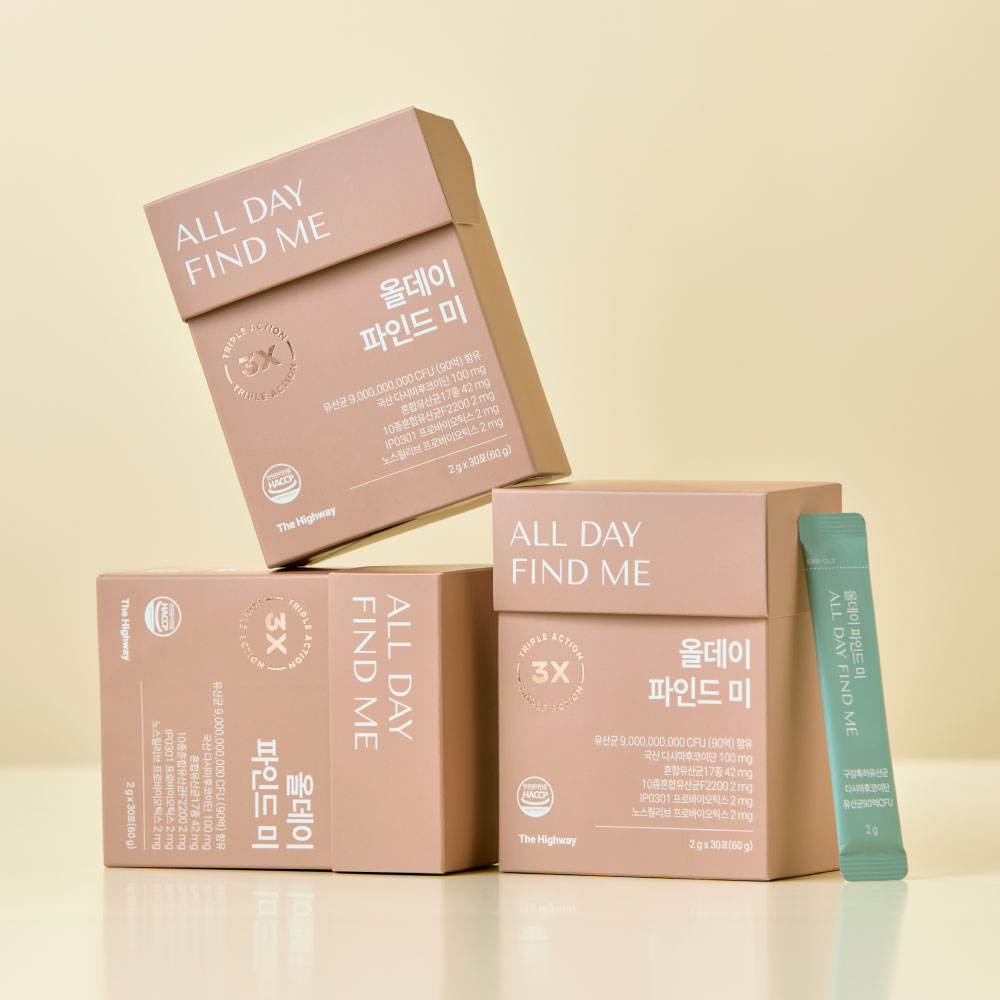 올데이 파인드 미 구강 장 뇌 특허 유산균 후코이단 노스릴리브 프로바이오틱스 (90포)
