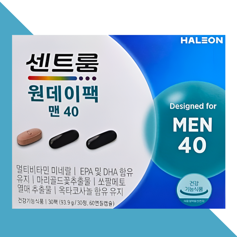 센트룸 원데이팩 맨40 올인원영양제 30정X1개 - 상품 이미지