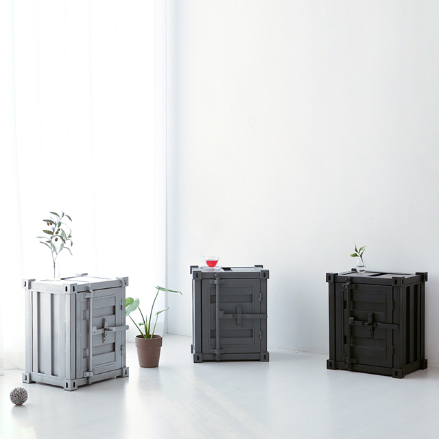 PECRE 빈티지캐비넷 4655 PC0122CB 455x350x555mm, 2단, 블랙 6751.5475