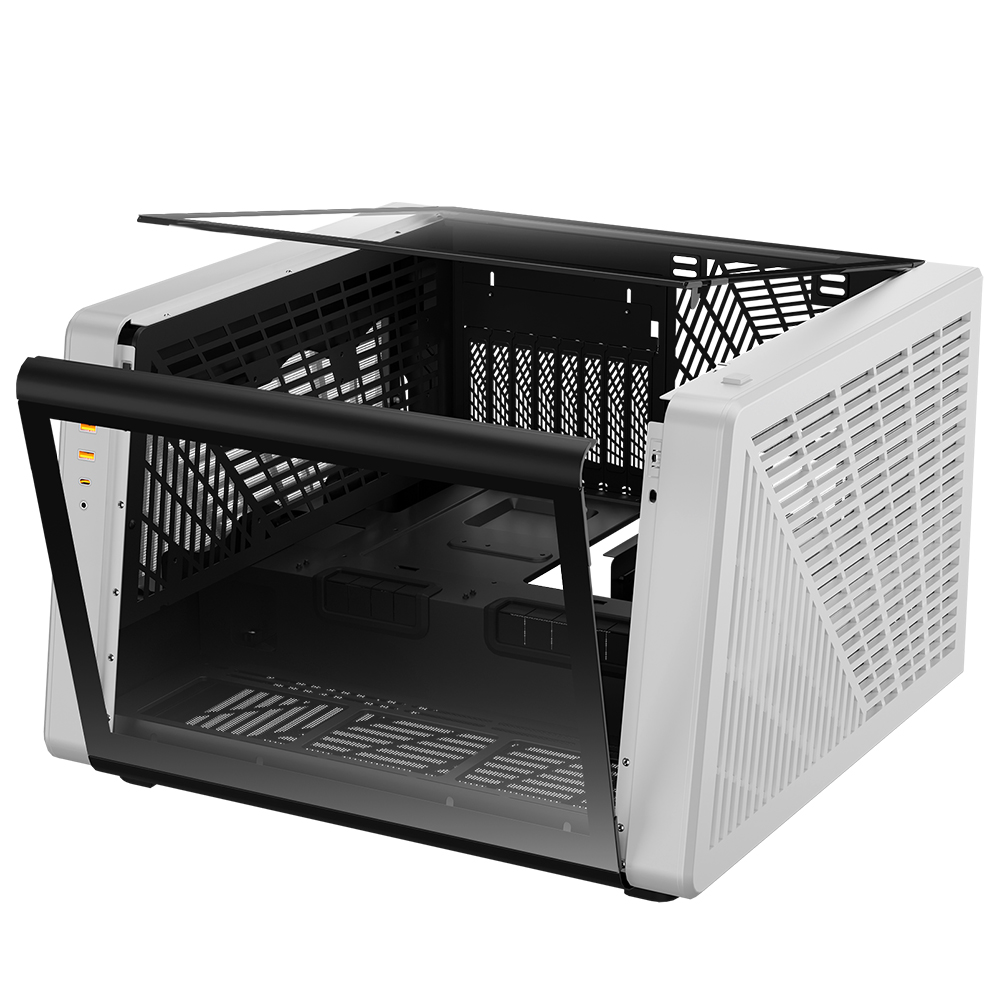 겜디아스 GAMDIAS NESO P1 빅타워 PC 케이스 블랙 화이트 - 상세 이미지 2