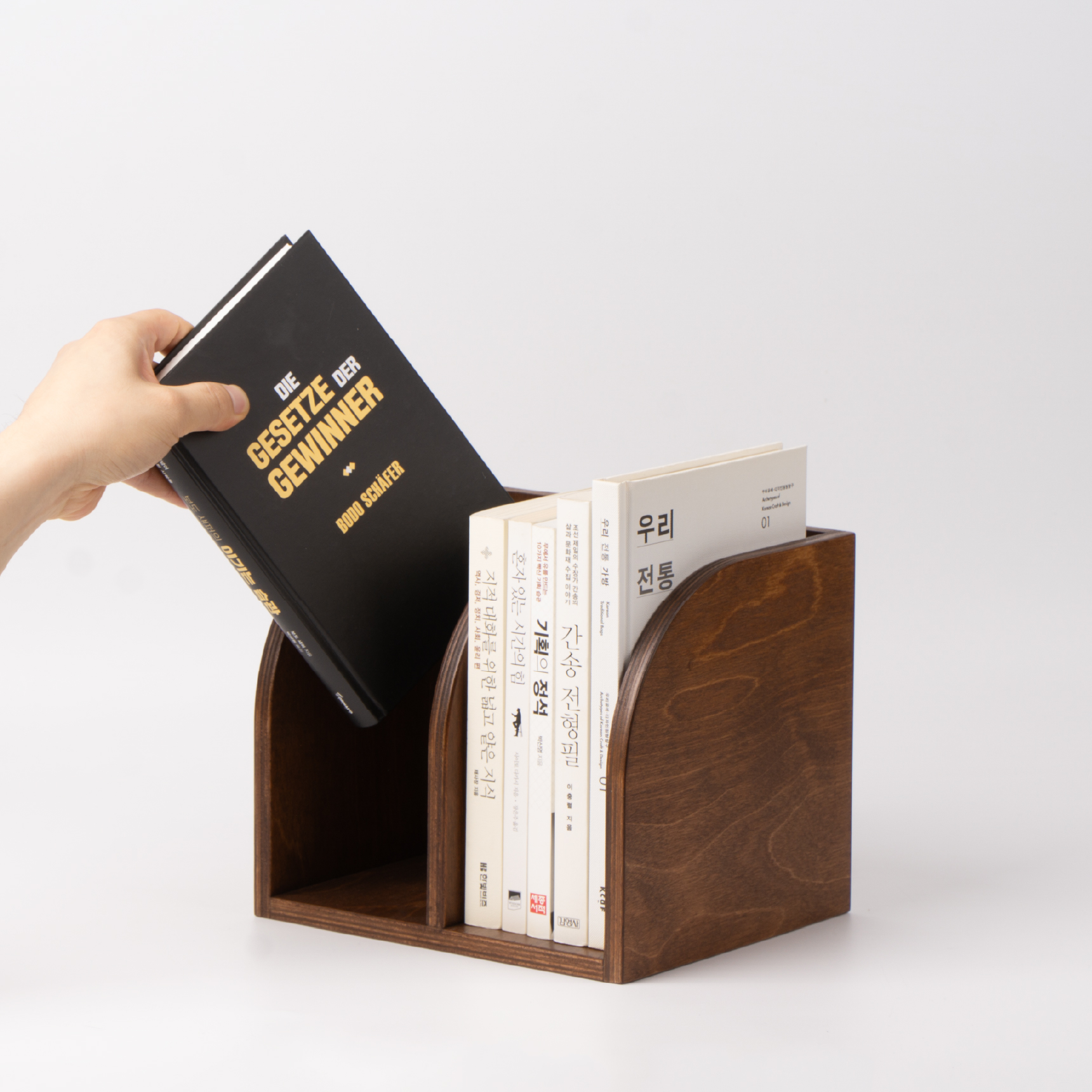 느루 단정 책꽂이 1칸 2칸 우드 책상위 책장 미니 책꽂이