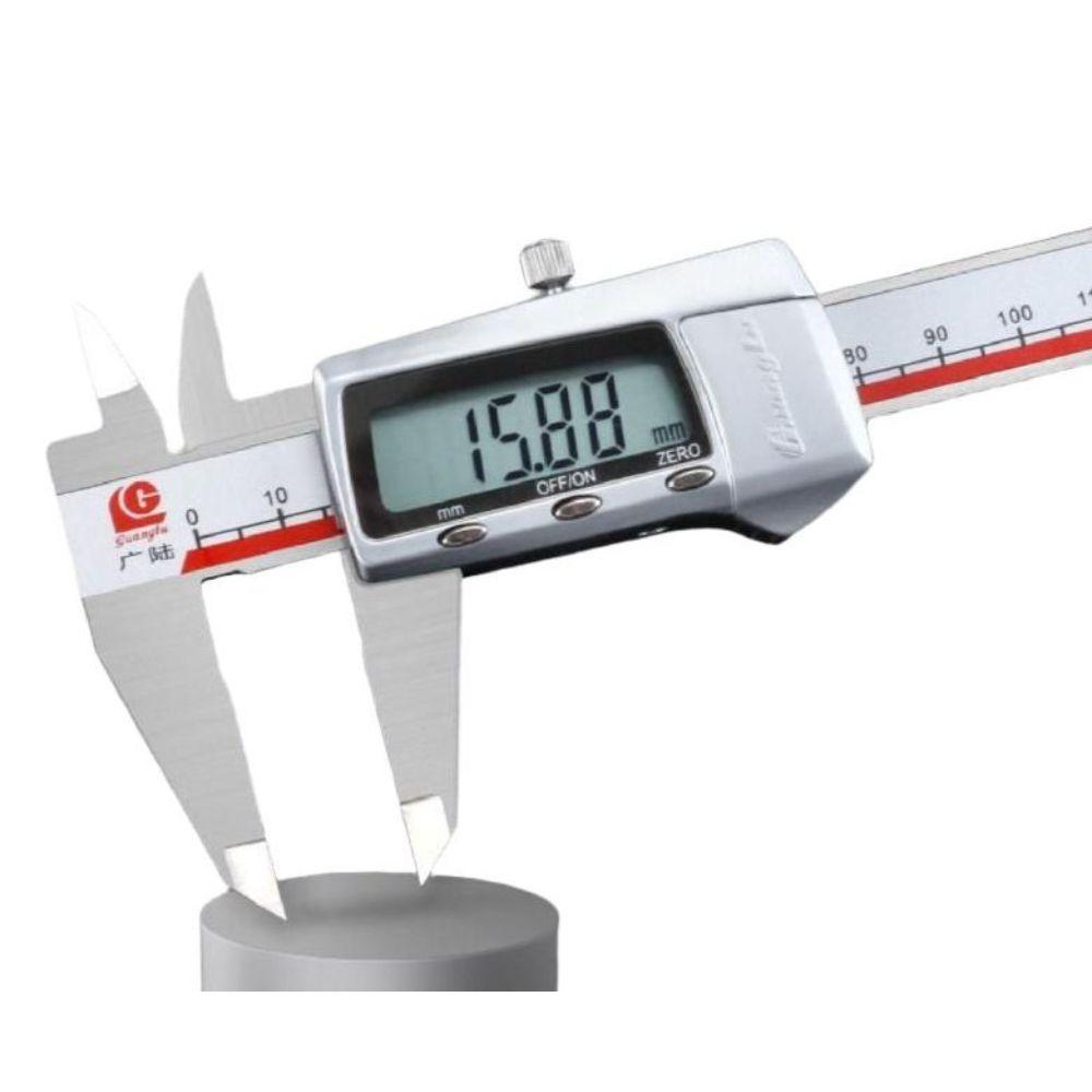 디지털 캘리퍼 버니어 전자 측정 스테인레스 캘리퍼스 0-200mm 금속 쉘 1.5V - 상세 이미지 3