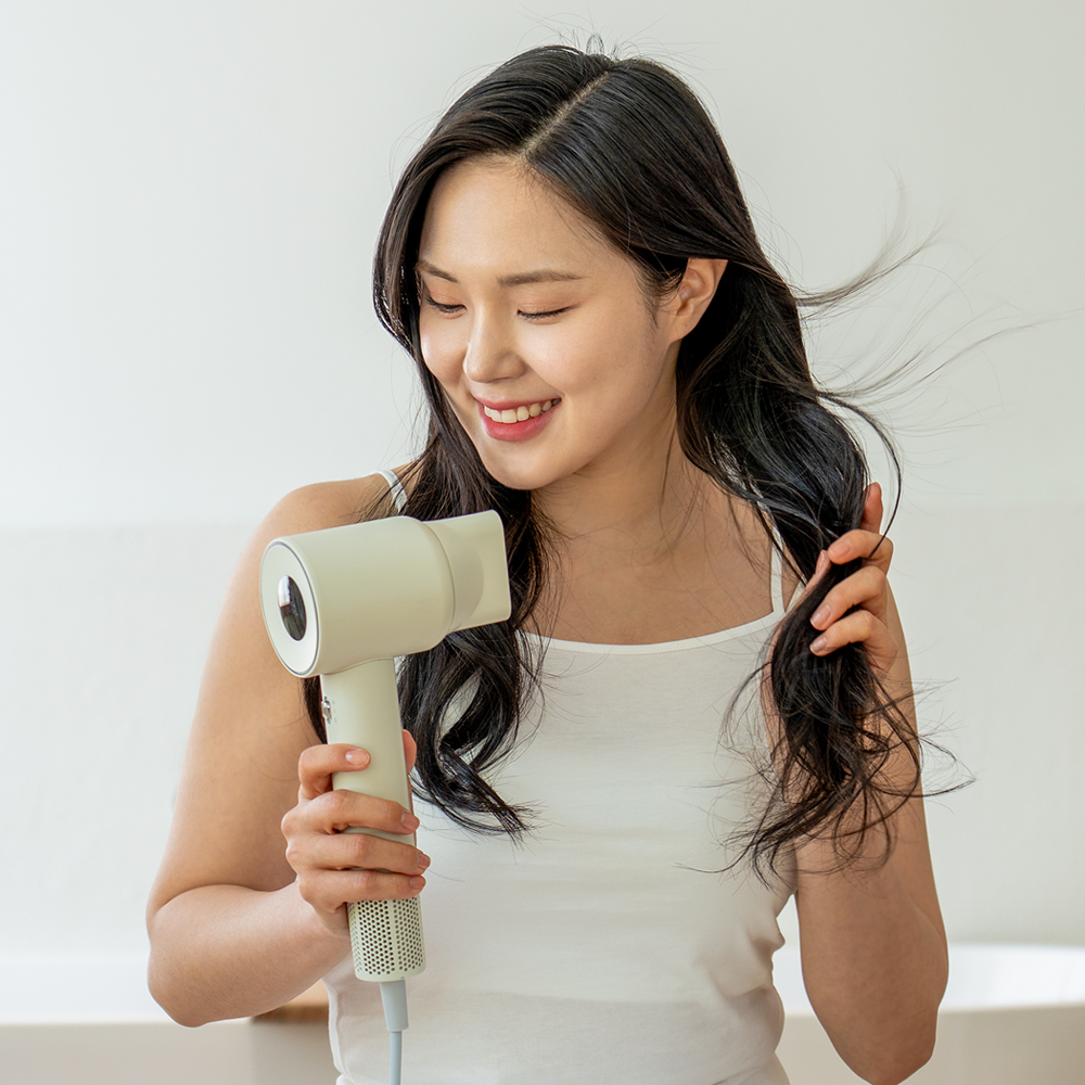 한경희 빠른건조 헤어드라이기 가정용 여행용 BLDC 가벼운 드라이어 음이온 저소음 핑크 - 상세 이미지 4