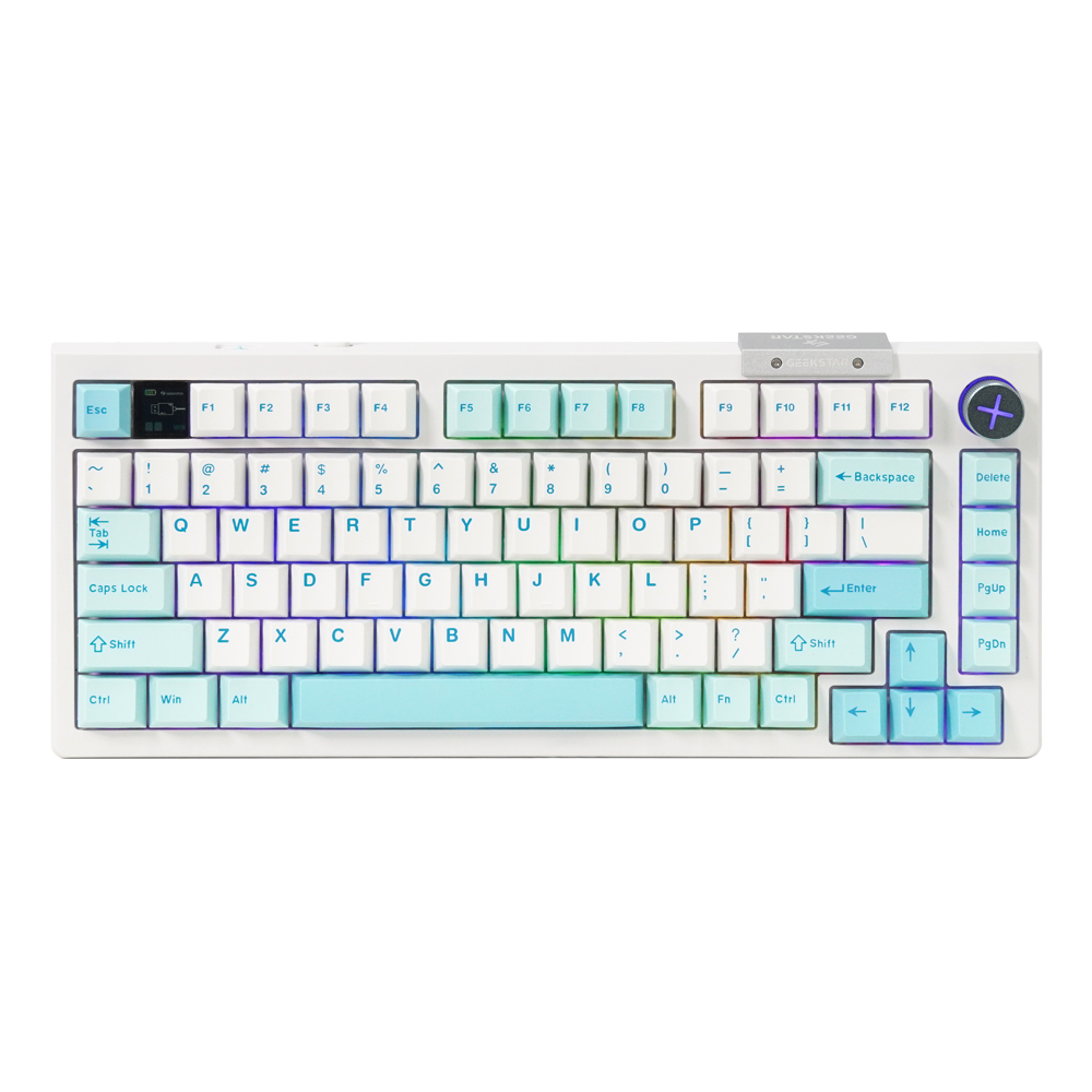긱스타 JK07 PBT 유무선 RGB 탑 마운트 게이밍 기계식 키보드,에메랄드 바다 - 상세 이미지 5