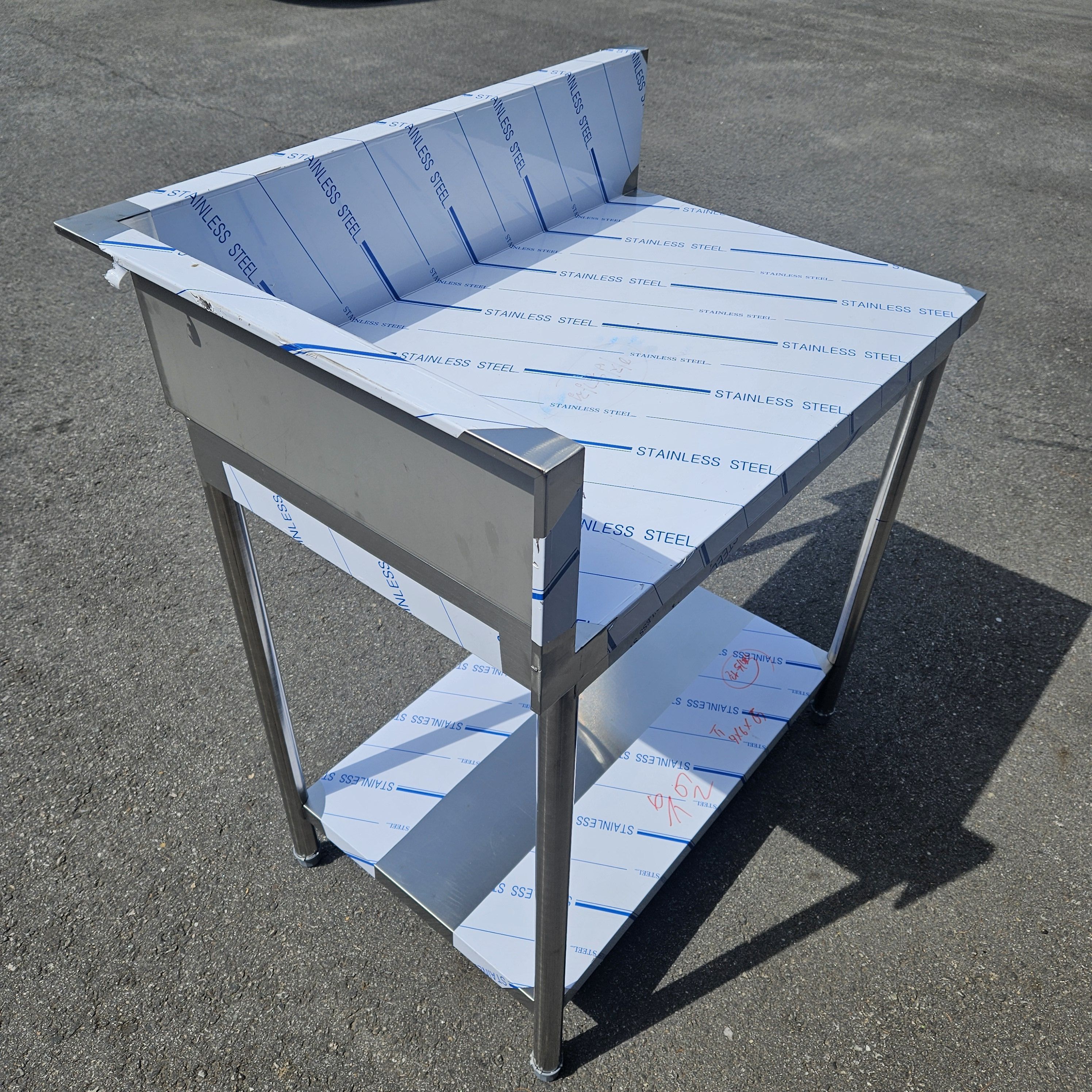 900x600x850 좌측 후면 빽 20cm 1단 업소용 작업대 - 상세 이미지 3