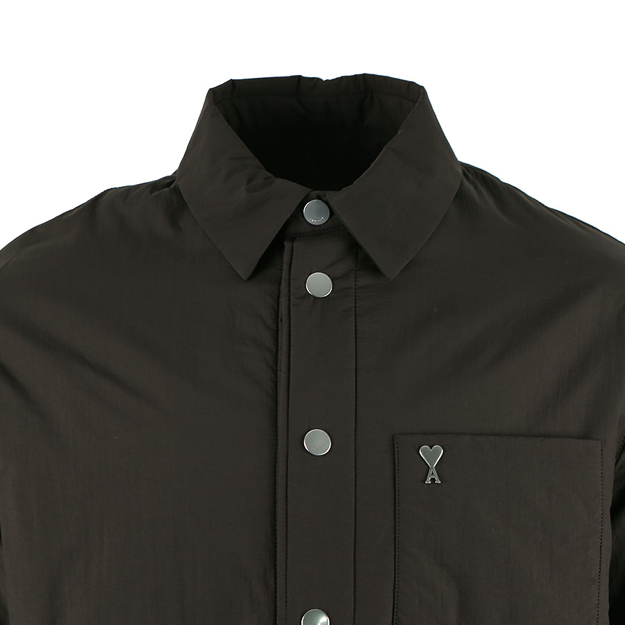 아미 하트 로고 패딩 셔츠 HJK238 PA0009 221 (2024 F/W) XL - 상세 이미지 4