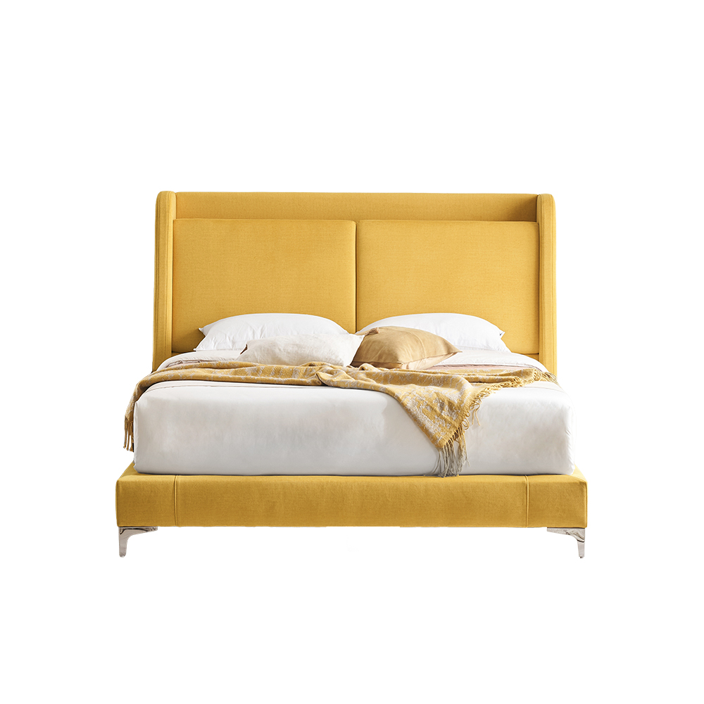 쉐우드가구 루아벨 평상형 LED 패브릭 호텔식 침대프레임 LK(라지킹), 크림01