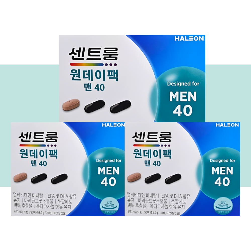 센트룸 원데이팩 맨40 올인원영양제 30정X3박스