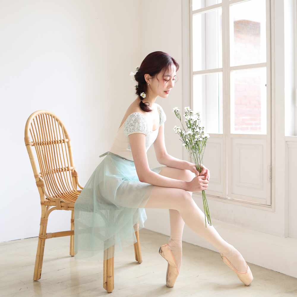 일레르 Aurora 레오타드/ 피스타치오크림, 성인발레복 - 상품 이미지
