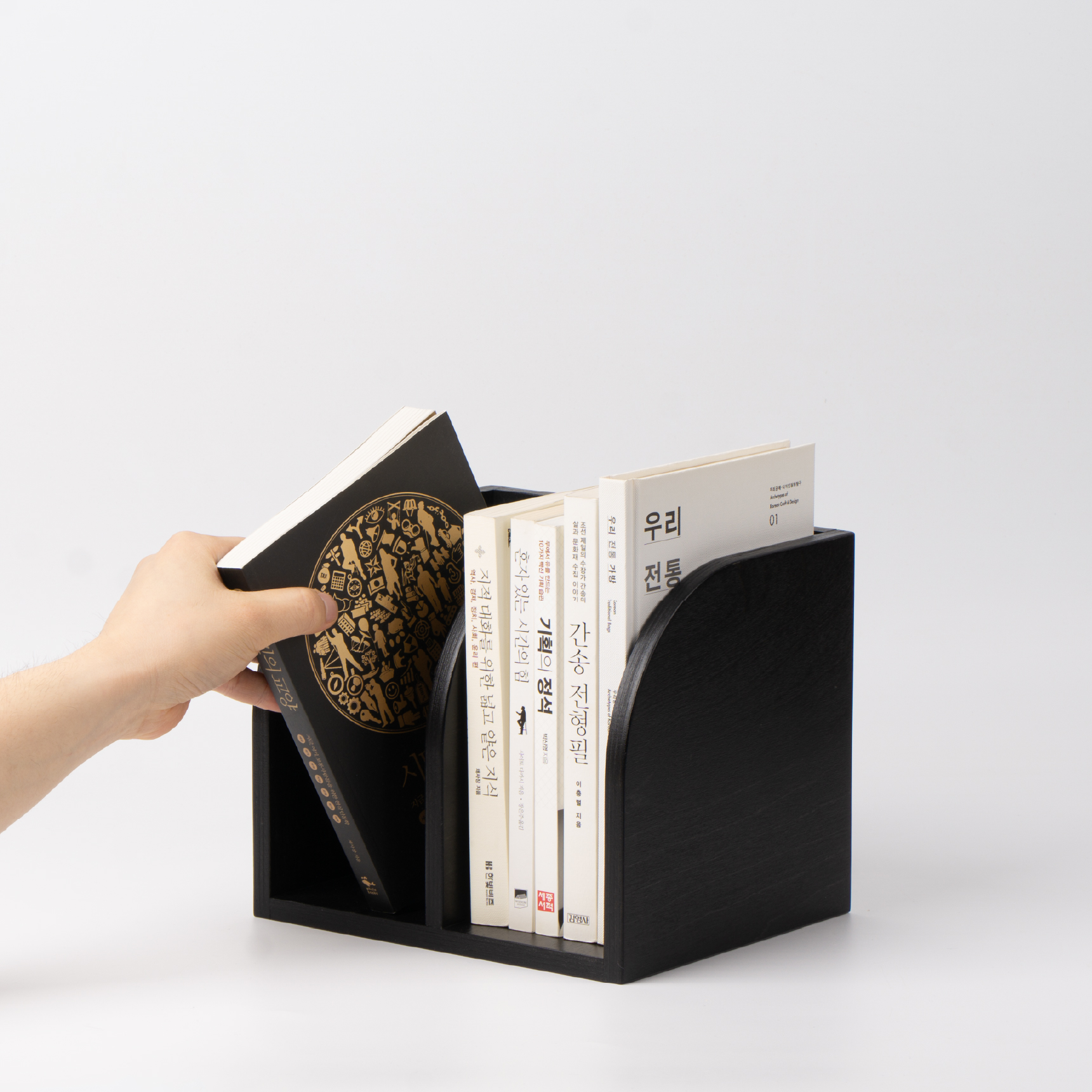 느루 단정 책꽂이 1칸 2칸 우드 책상위 책장 미니 책꽂이