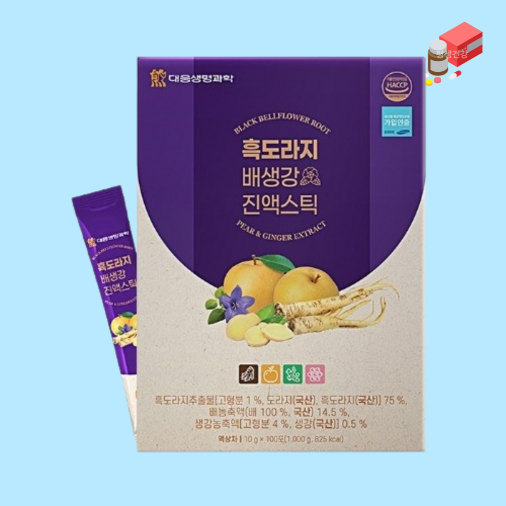 간편한 스틱형 배 도라지즙 흑도라지 스틱 100포, 1개