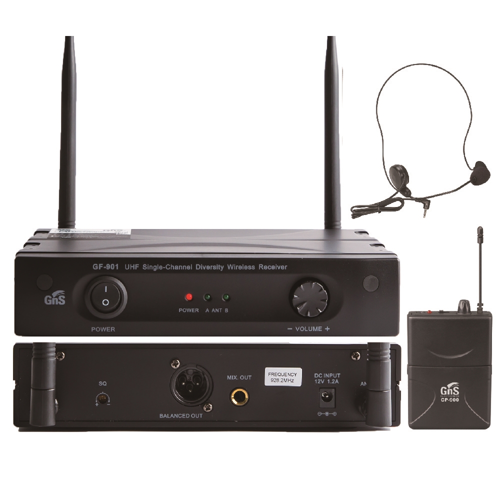 GNS GF-901HS 지앤에스 무선 마이크 헤드셋 1채널 세트 강의 공연 900Mhz - 상세 이미지 2
