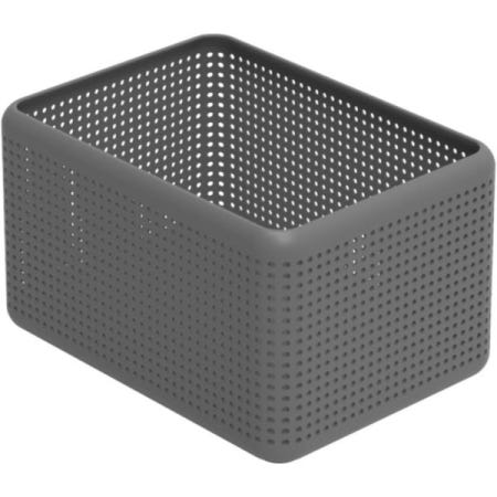 Rotho [해외]뚜껑이 없는 보관 상자 13리터, 플라스틱(PP) BPA 프리, 무연탄, 13리터(32,6 x 23,8 x 18,8 cm) 13l (32/6 x 23/8 x 18/8 cm)
