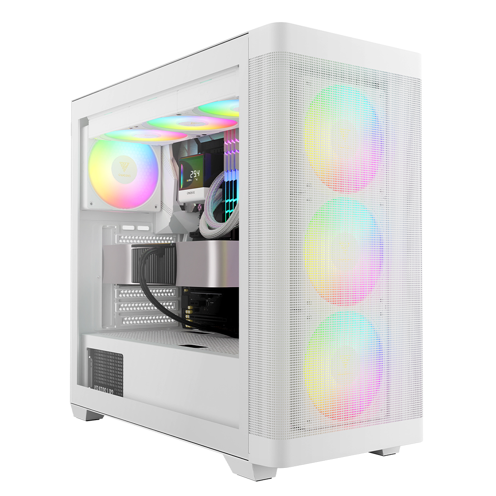 겜디아스 GAMDIAS ATHENA M3 ATX 컴퓨터 PC 케이스 화이트