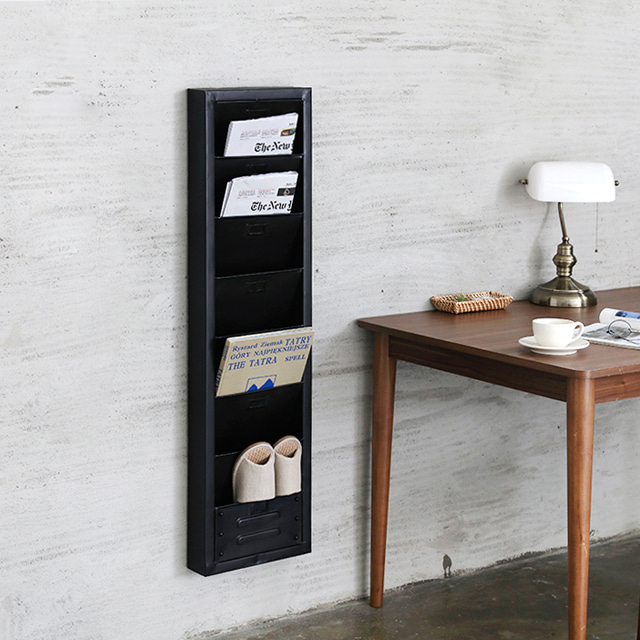 PECRE 빈티지 벽걸이 선반캐비넷 PC0139CB 304x76x1164mm, 7단, 5500.4466 - 상세 이미지 4