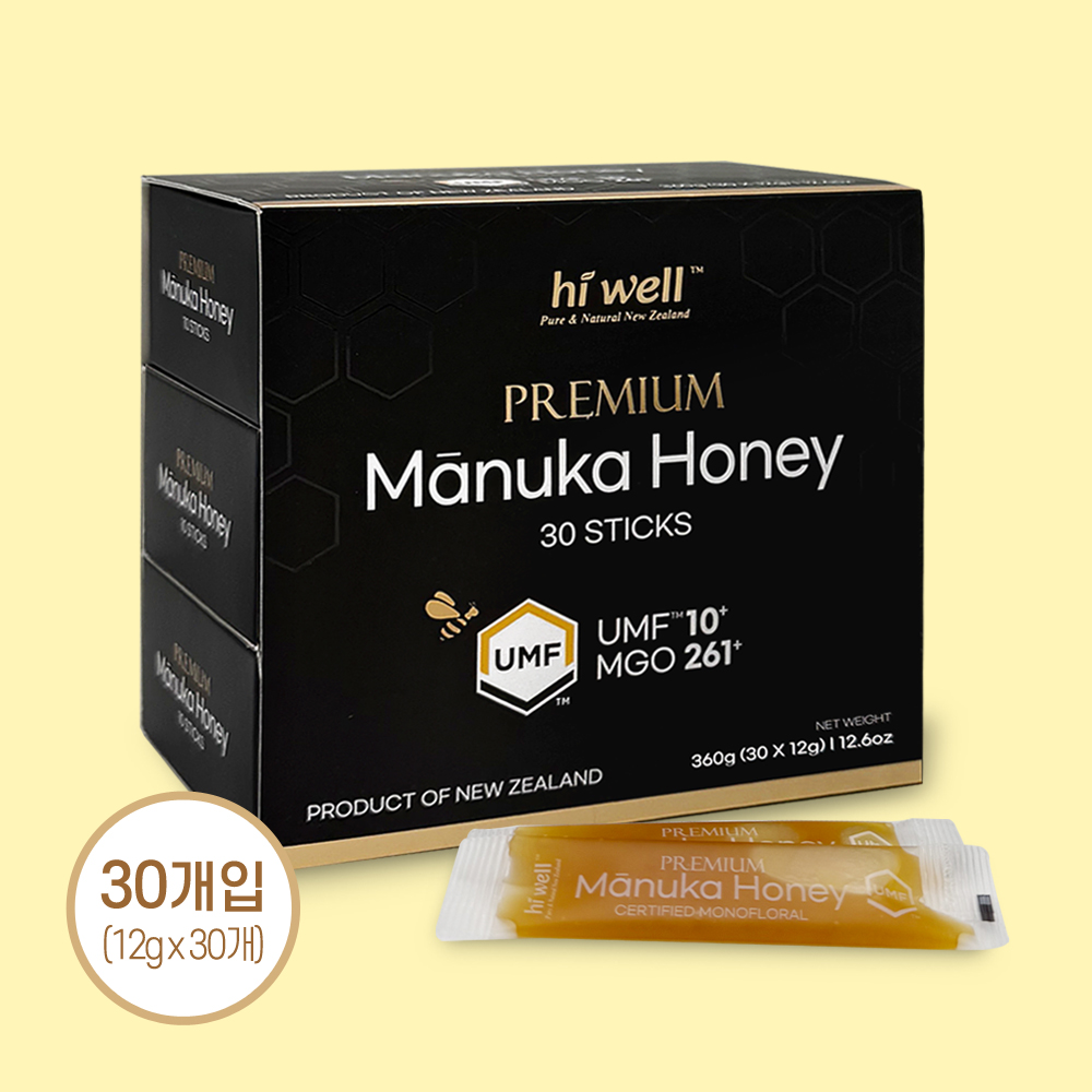 하이웰 마누카꿀 스틱 UMF10+ 3박스 (12g x 30포) 뉴질랜드 MGO261+