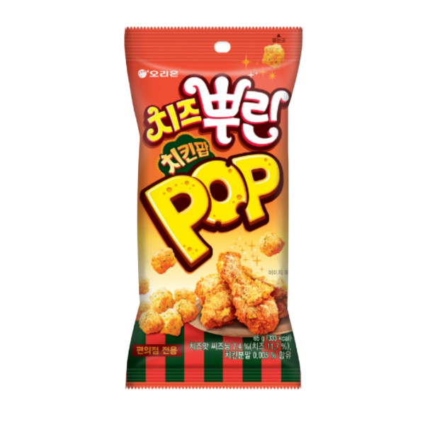 박스오리온 치즈뿌린치킨팝 65g(소) 16입(1박스) : 젠트글로벌