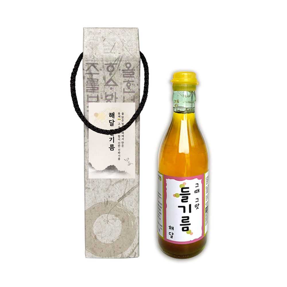해달 들기름 1구 350ml 케이스포함 : 더착한푸드몰