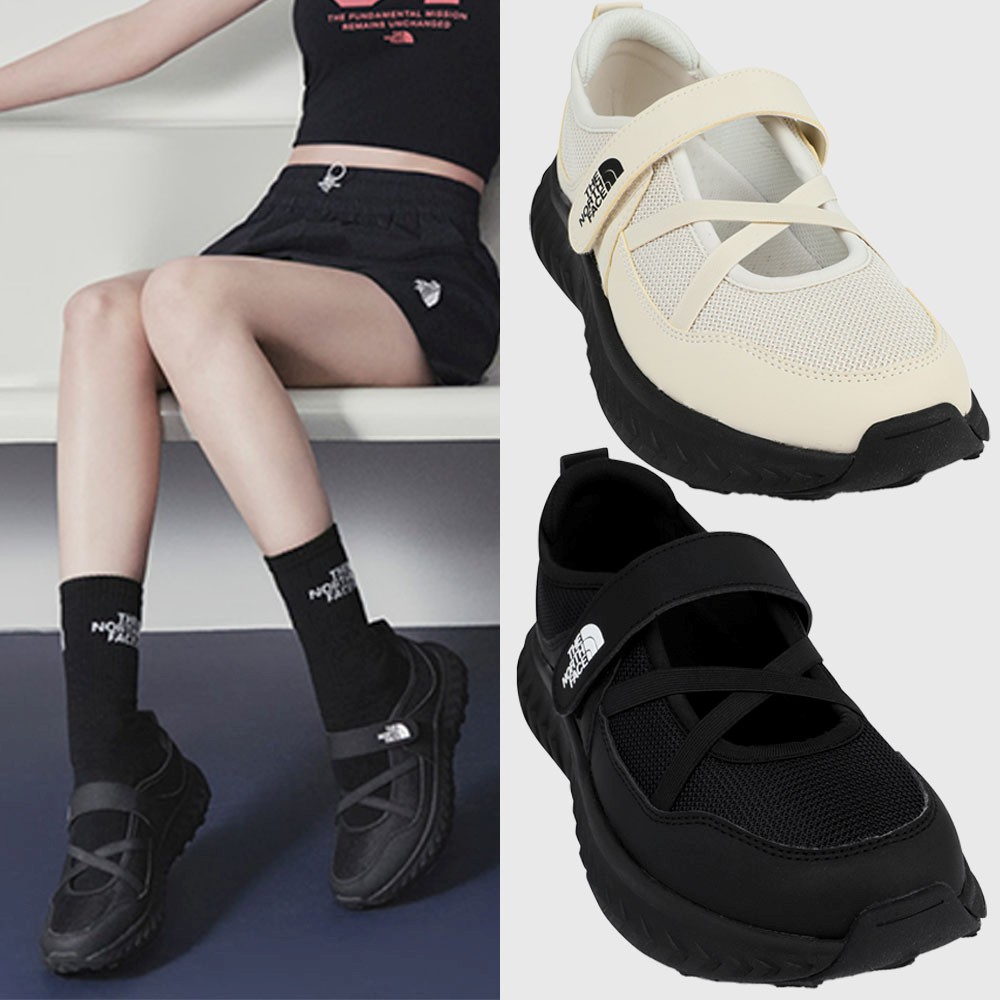 노스페이스 키높이 스니커즈 여성 여름 메리제인 운동화 NS82R55J