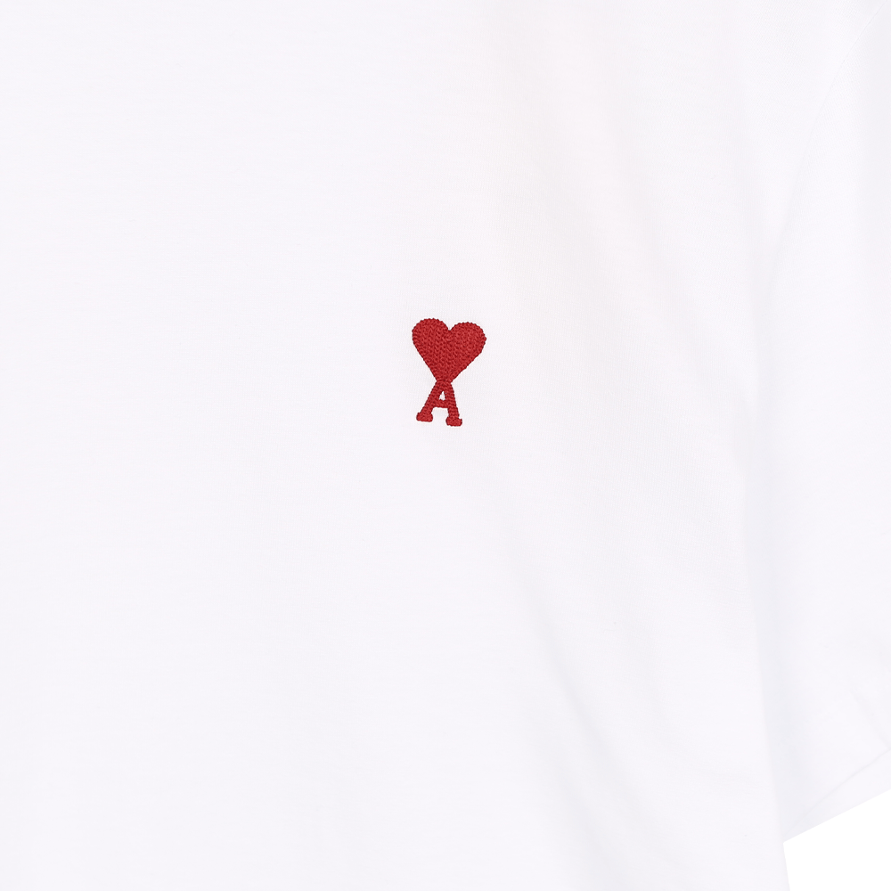 아미 하트 로고 화이트 반팔티 BFUTS035 724 100 (2025 S/S) L - 상세 이미지 3