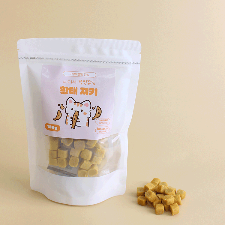 페네핏 고양이 져키 훈련용 칭찬 간식 대용량 황태, 180g, 1개 - 상세 이미지 2