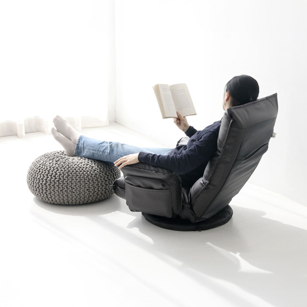 앰보 1인 좌식소파 회전팔걸이형 1인용, 다크브라운 7764.8364