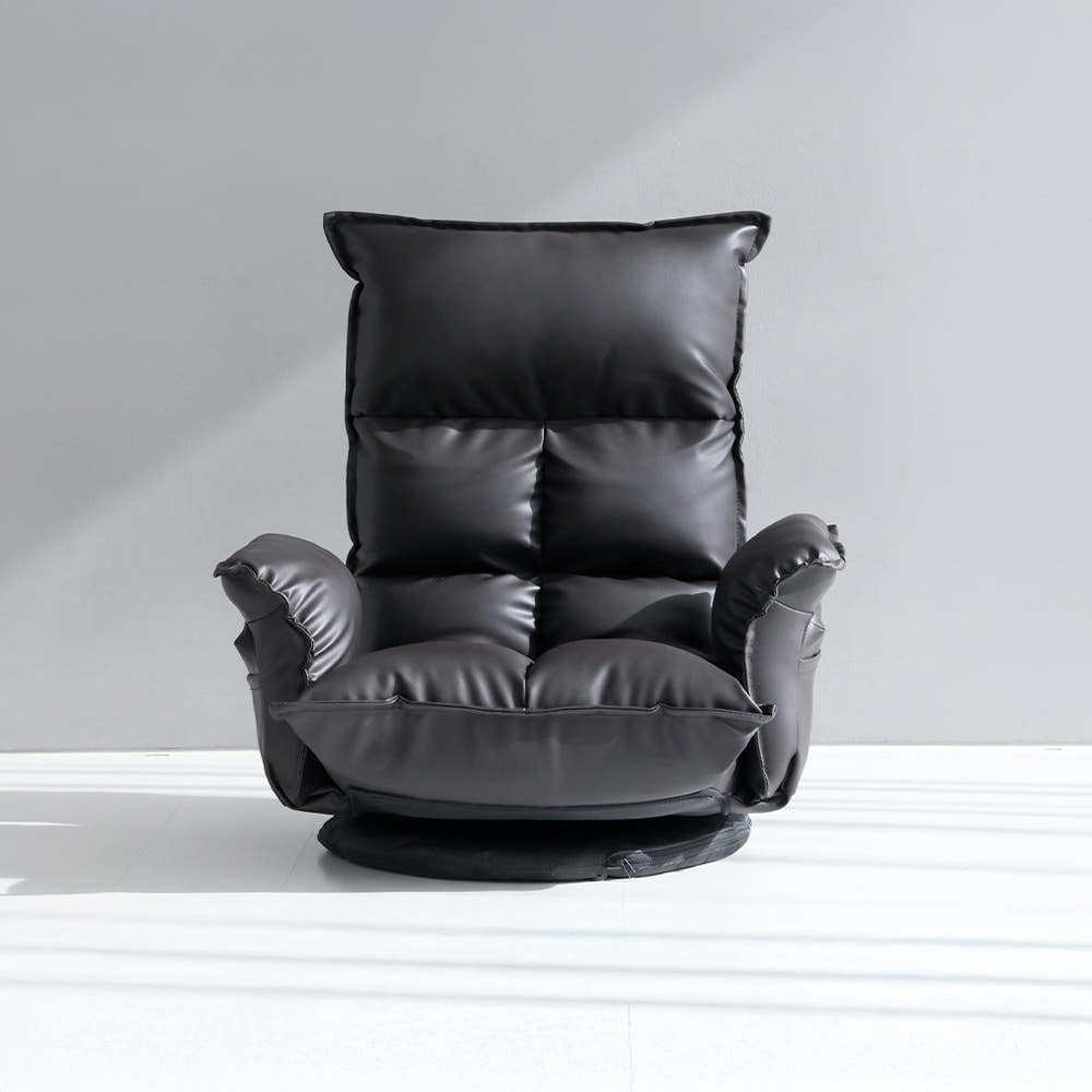 앰보 1인 좌식소파 회전팔걸이형 1인용, 다크브라운 7764.8364