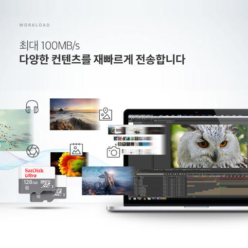 샌디스크 울트라 라이트 microSD 128GB 상품 이미지