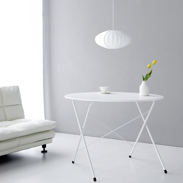 HOMATO 접이식테이블 라운드 D100 래치드블랙 8139.9194