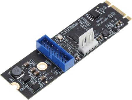 [해외]PCI-E M2 NVME 확장카드 to Type-C 전면 TYPE-E A-KEY 20PIN Enhanced USB3.2 5Gbps 어댑터 Type-E A-Key 묶음배송가능