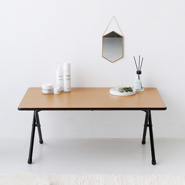 HOMATO 좌식 접이식테이블 80 SM-733NPL 래치드블랙 6481.8556