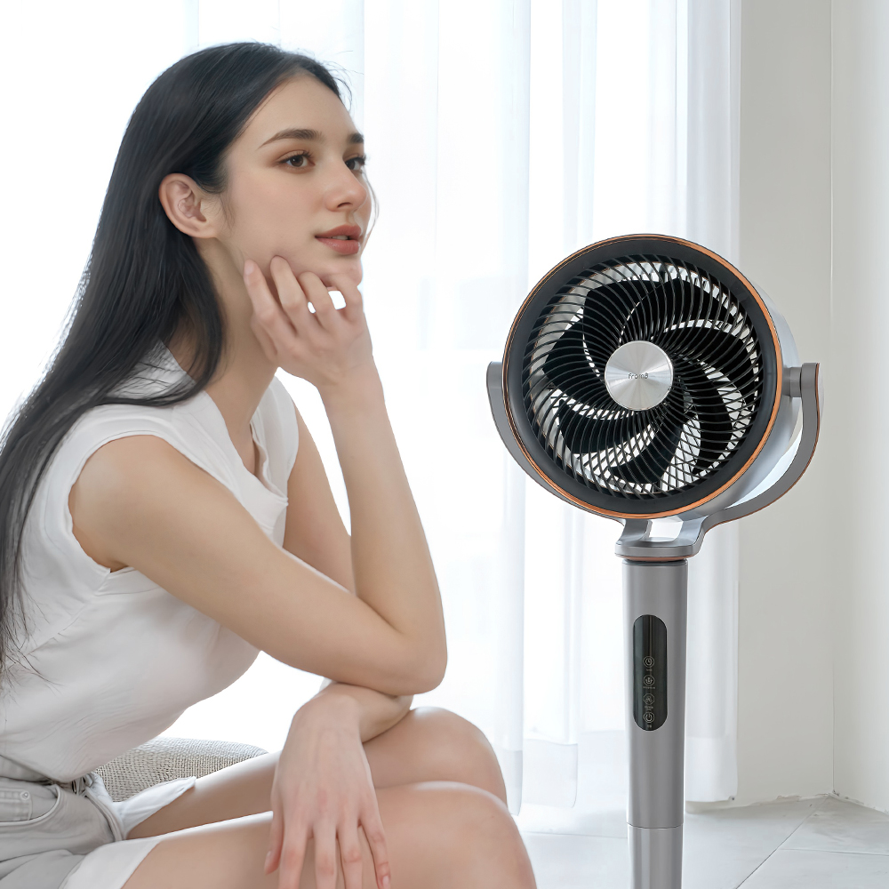 프롬비 타워스톰 3D 입체 회전 12단 BLDC 무소음 써큘레이터 선풍기 코퍼그레이