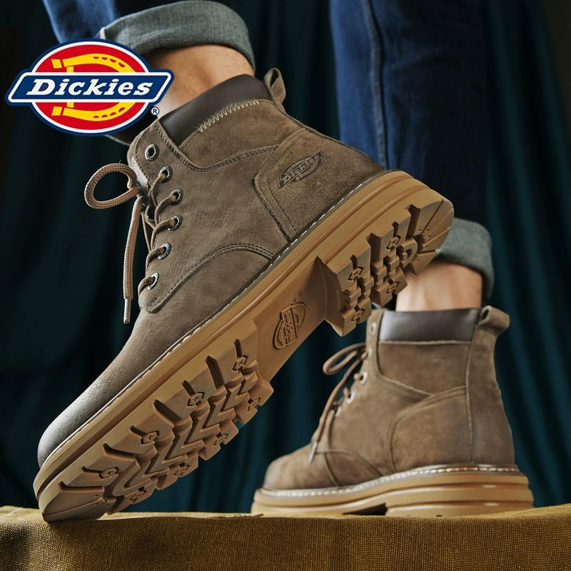 Dickies 남성용 여름 진짜 가죽 방한 작업용 남자 패딩 남성 신발 방한부츠 메리노 베이지 - 상세 이미지 3