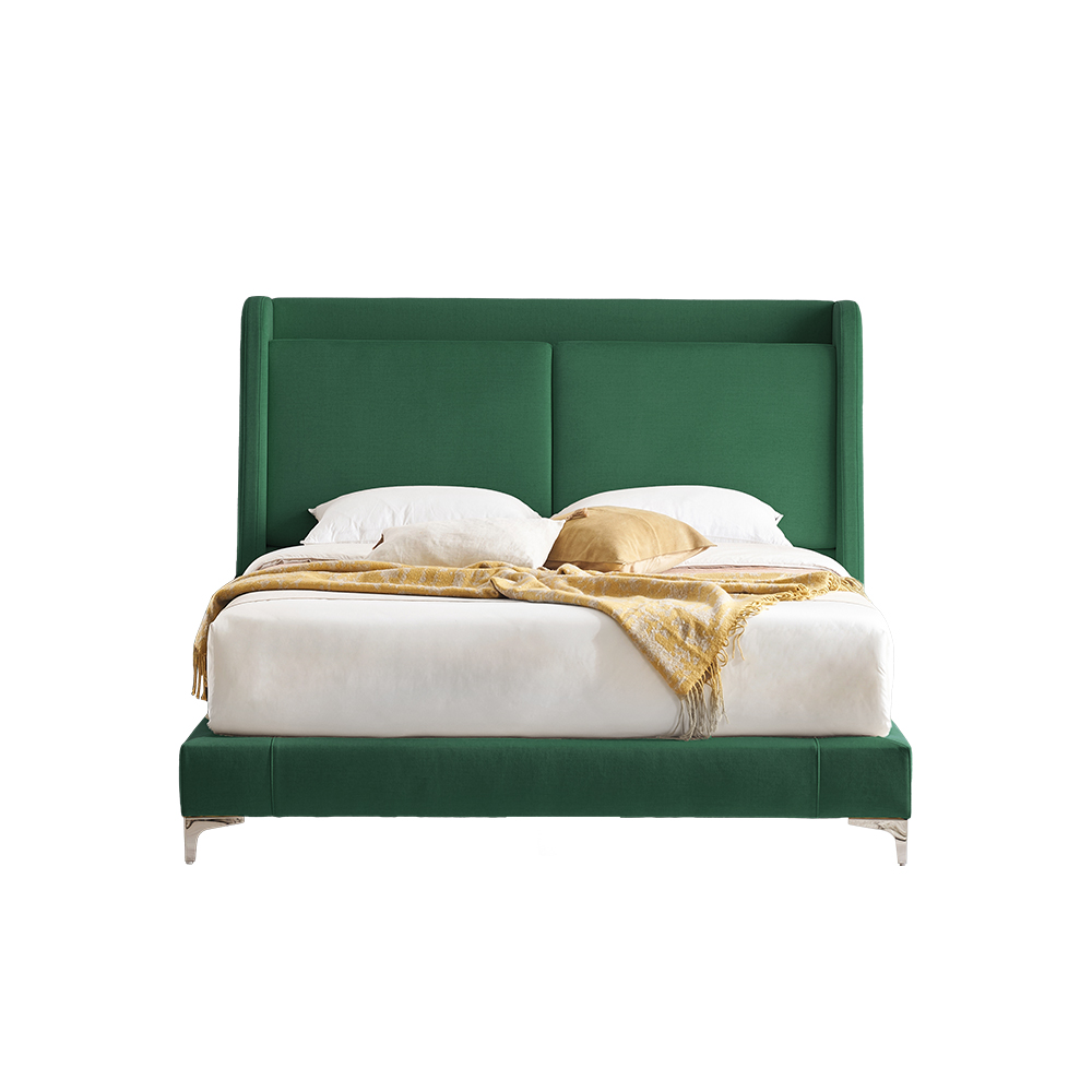 쉐우드가구 루아벨 평상형 LED 패브릭 호텔식 침대프레임 LK(라지킹), 크림01