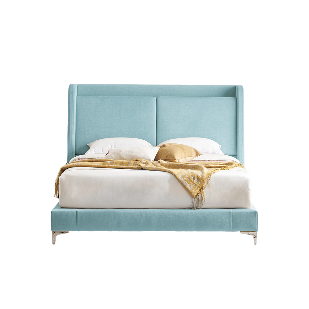 쉐우드가구 루아벨 평상형 LED 패브릭 호텔식 침대프레임 LK(라지킹), 크림01