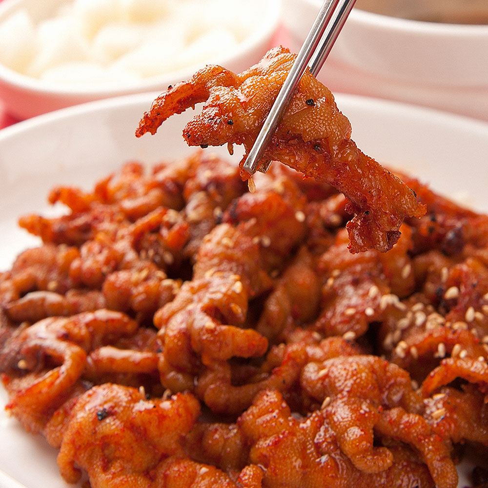 [안주 미식기행] 집코바 국내산 양념 무뼈닭발 250g 2팩 외 오돌뼈 술안주 매운 불맛 뼈없는 닭발 참도깨비 - 상세 이미지 2