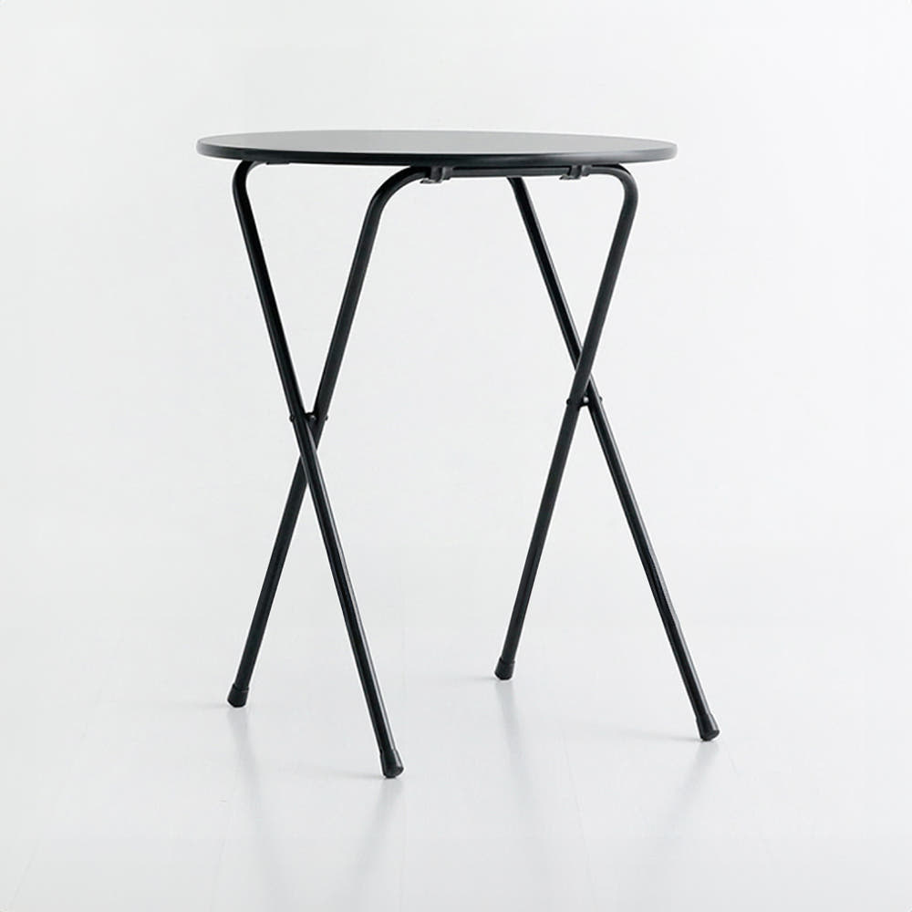 HOMATO 접이식테이블 라운드 D60 래치드블랙 4057.1573