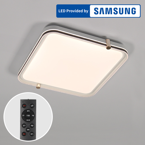 하퍼 사각방등 스마트 리모컨 안방전등 삼색변환 밝기조절 삼성칩 LED 75W - 상품 이미지