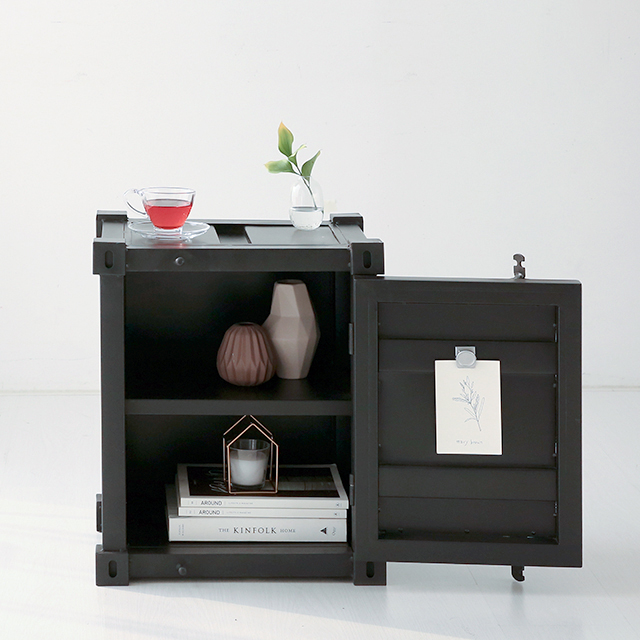 PECRE 빈티지캐비넷 4655 PC0122CB 455x350x555mm, 2단, 블랙 6751.5475