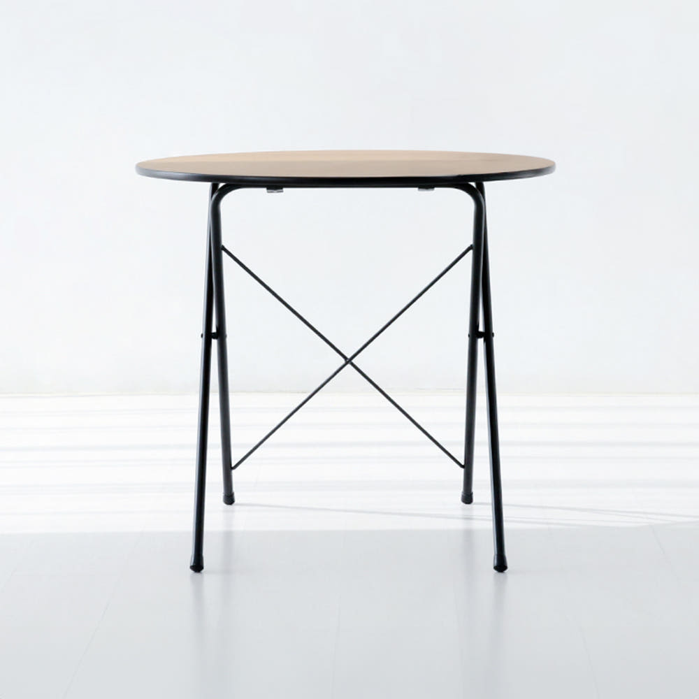 HOMATO 접이식테이블 라운드 D80 라이트브라운 9140.3670
