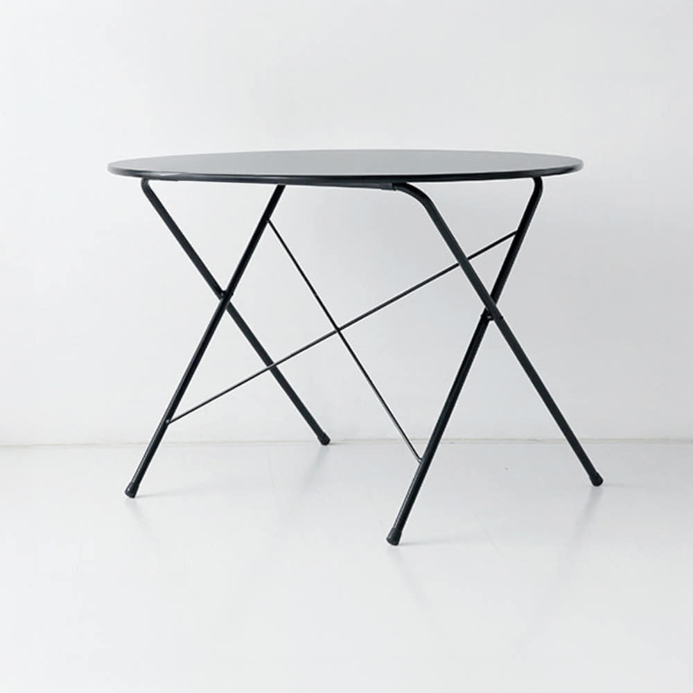 HOMATO 접이식테이블 라운드 D100 래치드블랙 8139.9194