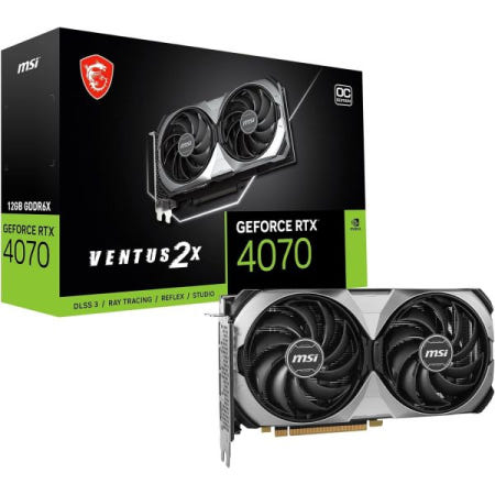 [해외]MSI 지포스 RTX 4070 벤투스 2X E 12G Oc 엔비디아 12Gb Gddr6X, W128564929(12G Gdr6X)
