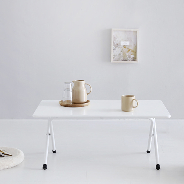 HOMATO 좌식 접이식테이블 80 SM-733NPL 래치드블랙 6481.8556