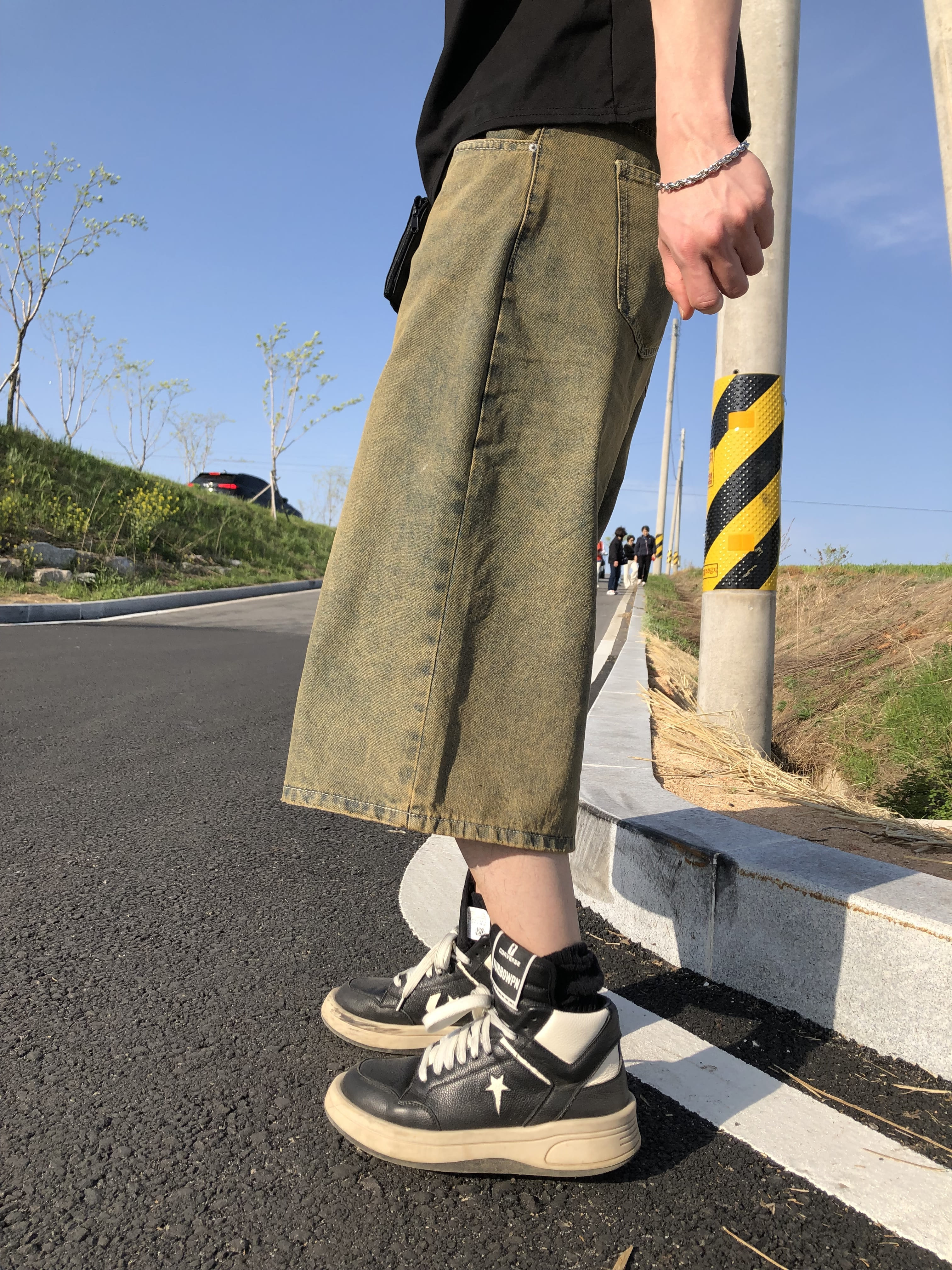 샌드 워싱 버뮤다 팬츠 (2color) : 해피어스