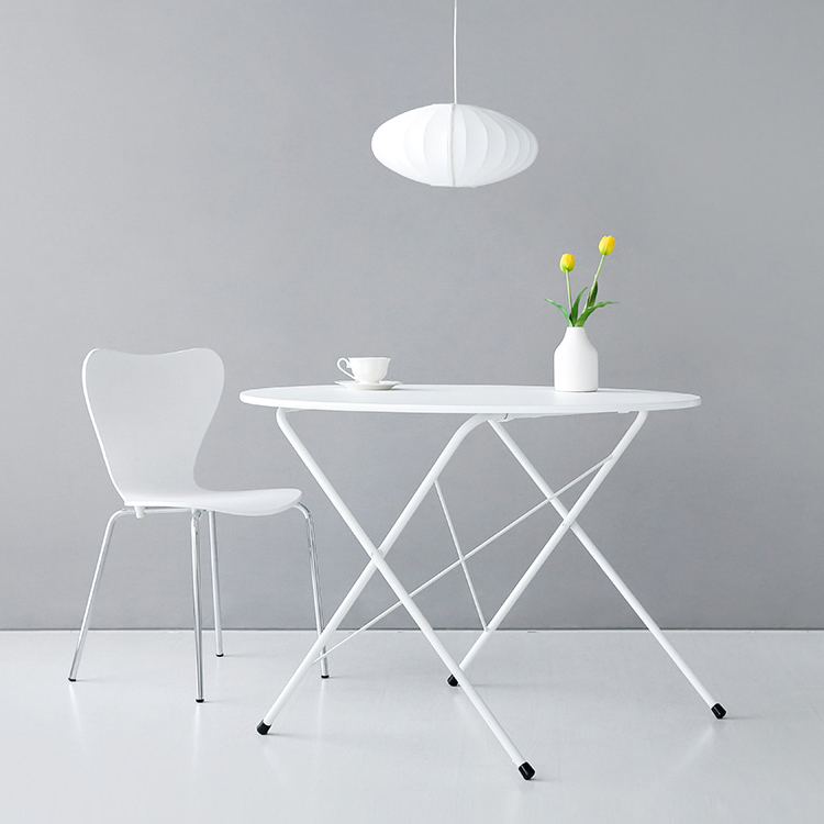 HOMATO 접이식테이블 라운드 D100 래치드블랙 8139.9194