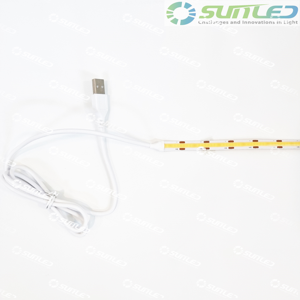 COB LED바 플렉시블 제작바 50cm부터 5V USB 인테리어 스트립 주백빛 줄조명