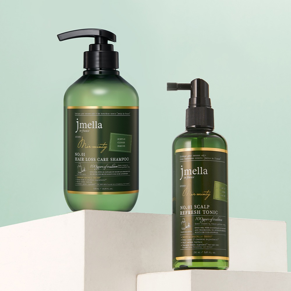 [기획] 제이멜라 미르 민티 탈모 개선 세트 (샴푸 500ml+스칼프 토닉 150ml)