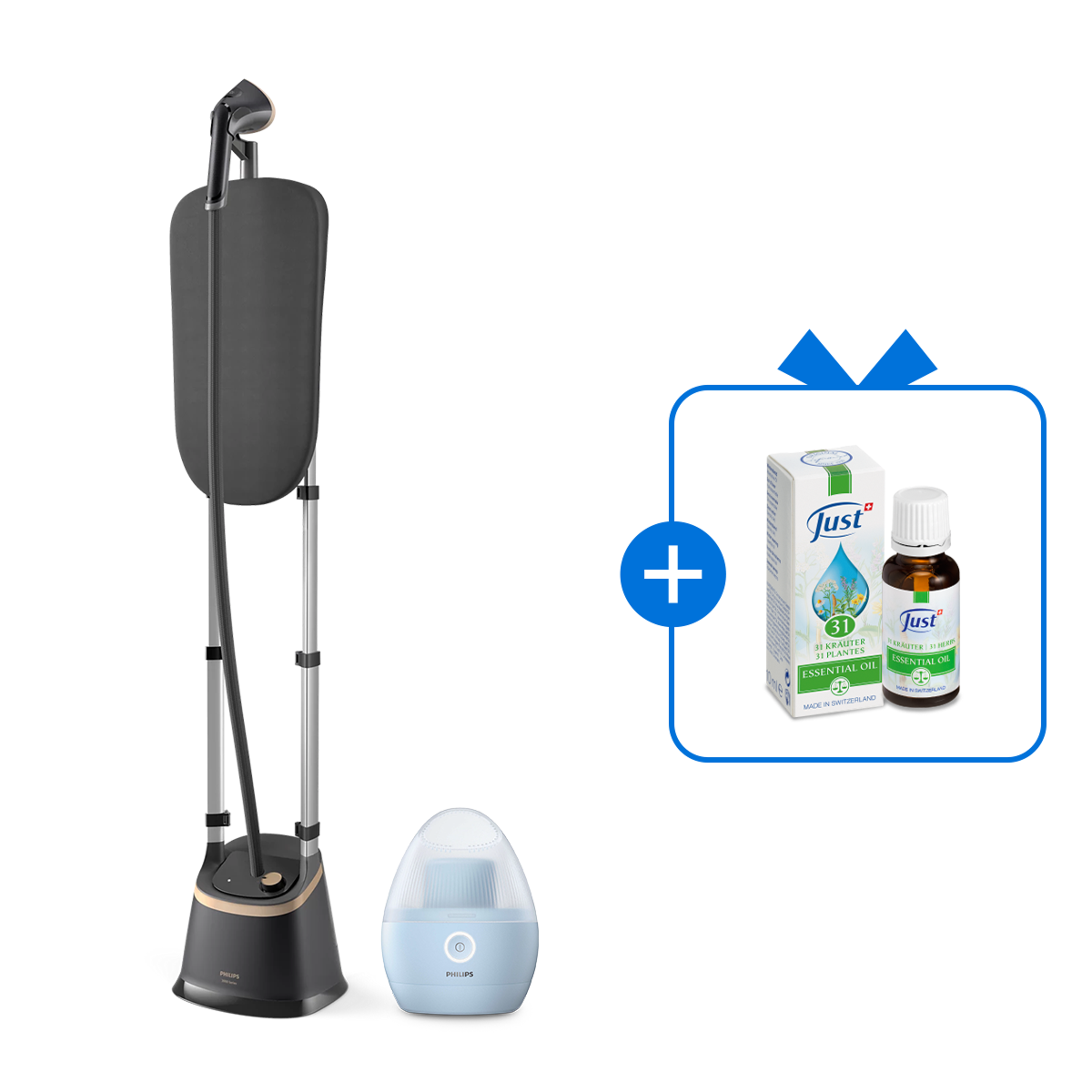 필립스 스탠드형 스팀다리미 3000시리즈 STE3170/80 + 보풀제거기&아로마오일