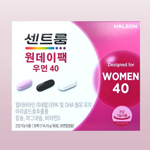센트룸 원데이팩 우먼40 오메가3 루테인 칼슘 30정X1개 - 상세 이미지 3